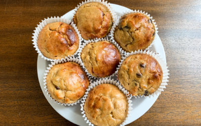 Flourless Banana Peanut Butter Muffins